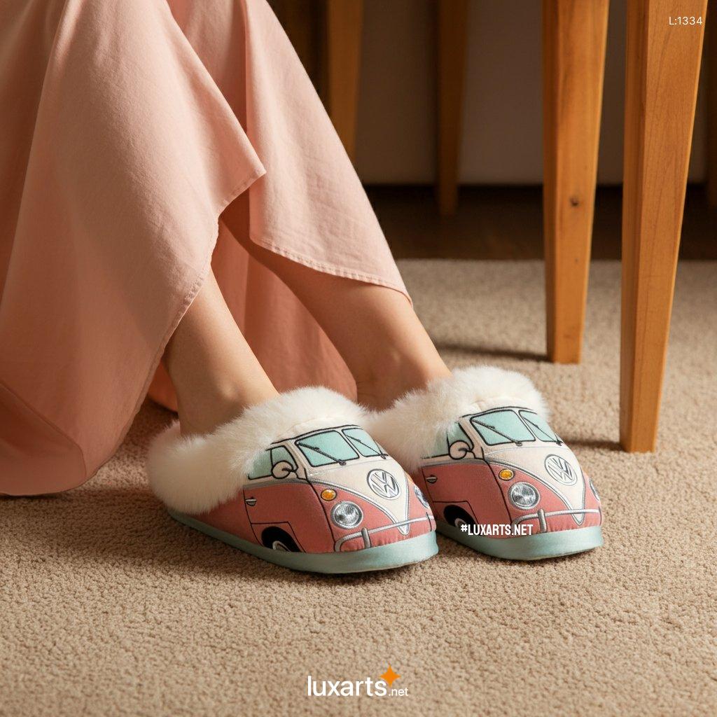 VW Bus Shaped Bedroom Slipper | Creative & Comfortable Footwear vw bus shaped bedroom slipper 13