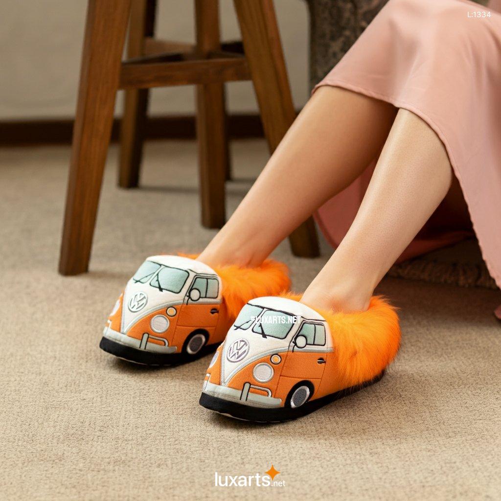 VW Bus Shaped Bedroom Slipper | Creative & Comfortable Footwear vw bus shaped bedroom slipper 2