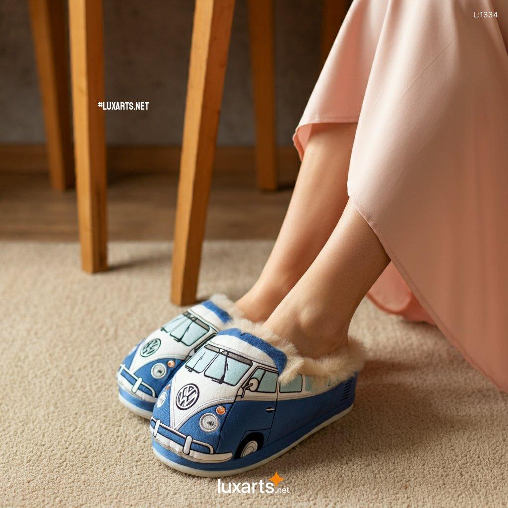 VW Bus Shaped Bedroom Slipper | Creative & Comfortable Footwear vw bus shaped bedroom slipper 3