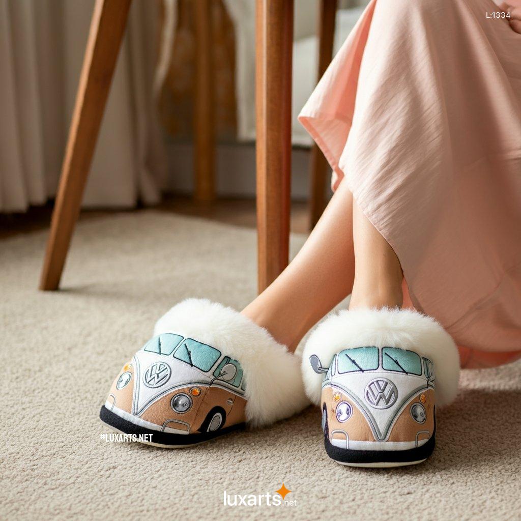 VW Bus Shaped Bedroom Slipper | Creative & Comfortable Footwear vw bus shaped bedroom slipper 5