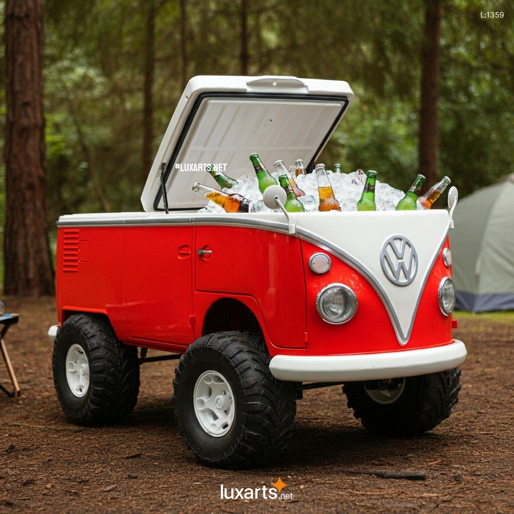 VW Bus Shaped Cooler: Creative Retro Design, Perfect for Summer Fun, Portable & Stylish vw bus shaped cooler 4