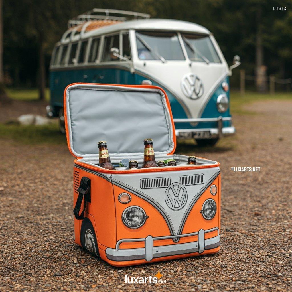 VW Bus Shaped Insulated Cooler Bag: Retro Campervan Picnic Cooler for Food & Drinks