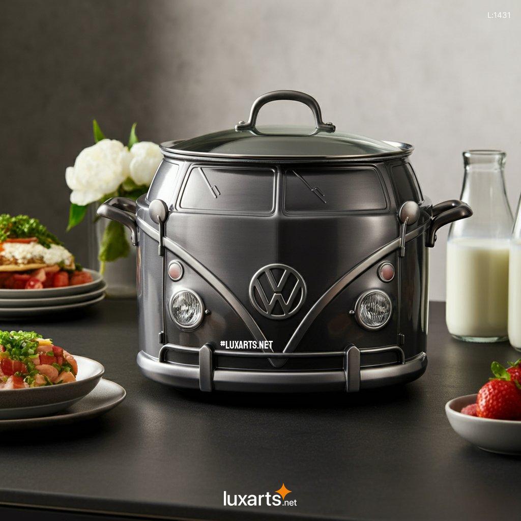 Vw Bus Shaped Metallic Cooking Pot: Unique & Creative Kitchenware - LuxArts