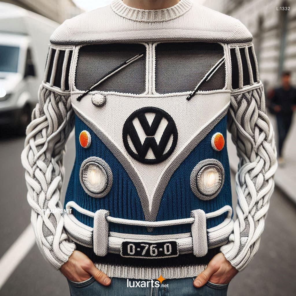 VW Bus Shaped Sweater: Soft, Warm & Whimsical VW Bus Knit vw bus shaped sweater 1