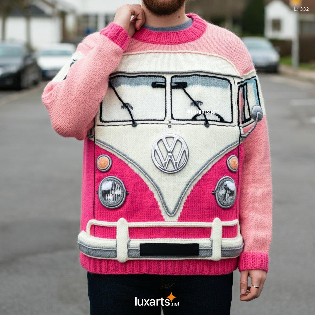 VW Bus Shaped Sweater: Soft, Warm & Whimsical VW Bus Knit vw bus shaped sweater 12