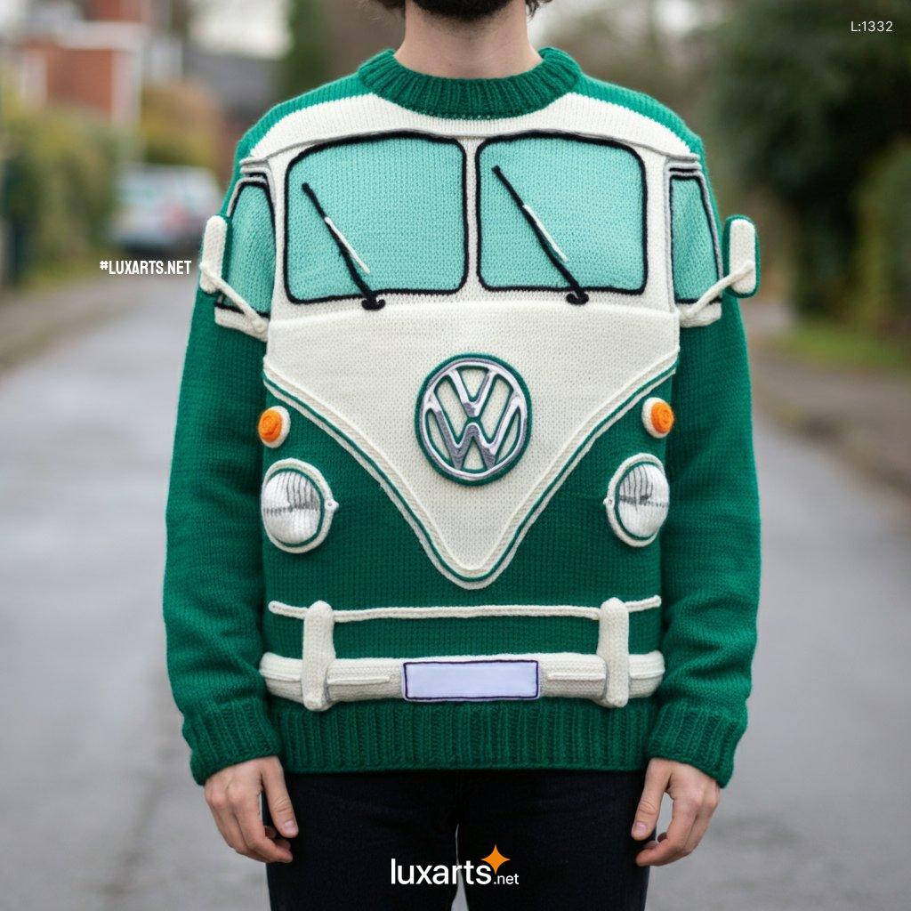 VW Bus Shaped Sweater: Soft, Warm & Whimsical VW Bus Knit vw bus shaped sweater 13