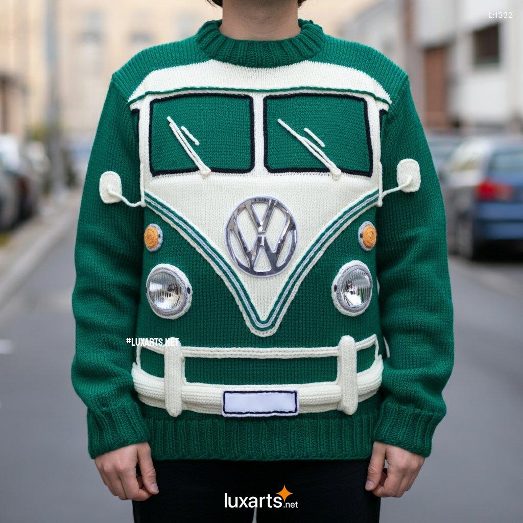 VW Bus Shaped Sweater: Soft, Warm & Whimsical VW Bus Knit vw bus shaped sweater 14