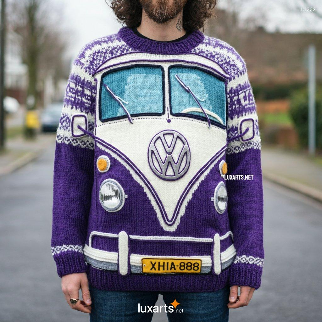 VW Bus Shaped Sweater: Soft, Warm & Whimsical VW Bus Knit vw bus shaped sweater 15