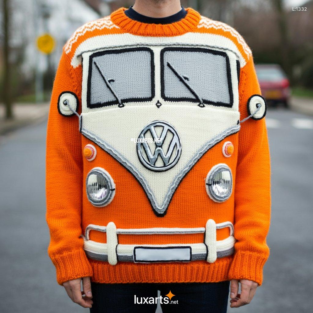 VW Bus Shaped Sweater: Soft, Warm & Whimsical VW Bus Knit vw bus shaped sweater 16