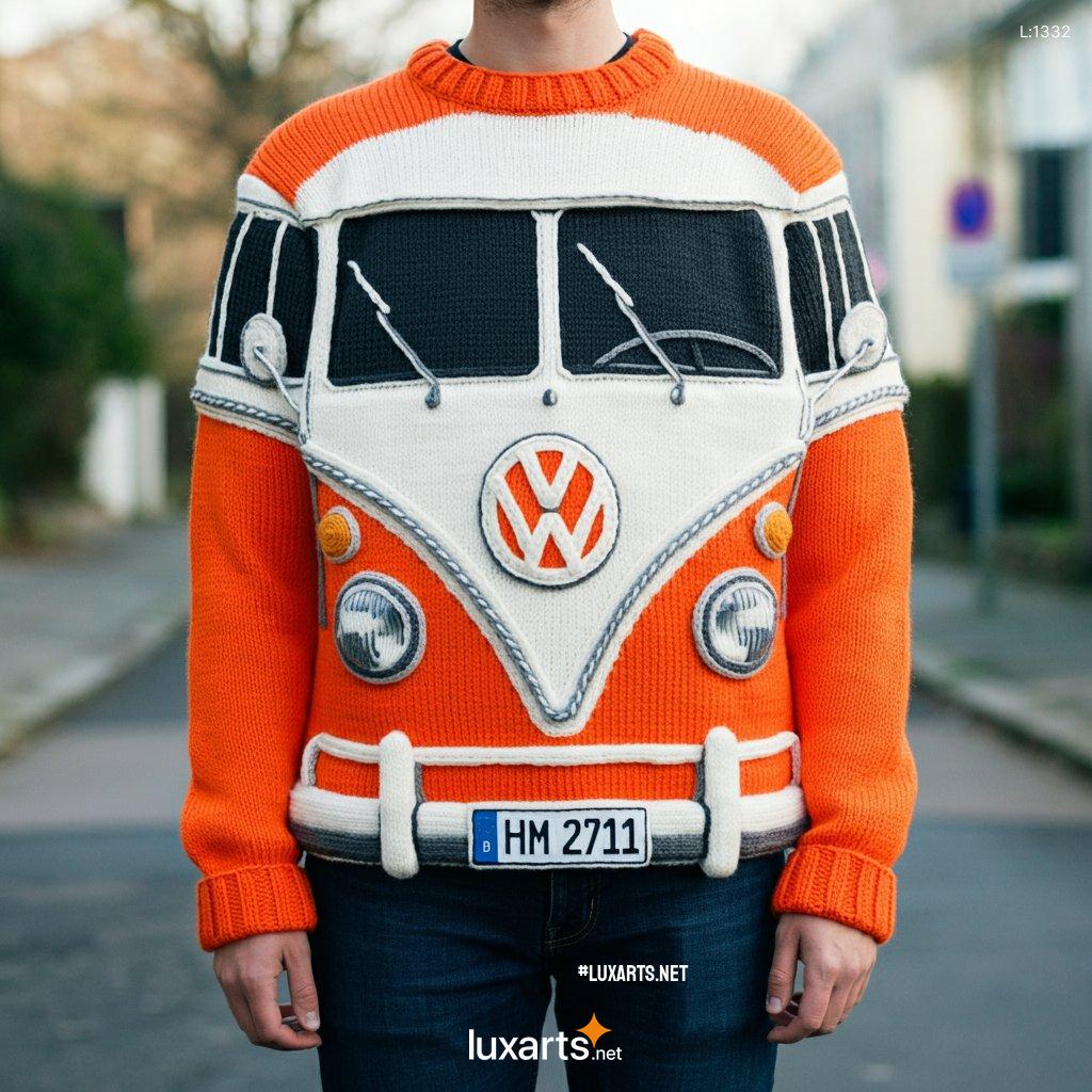 VW Bus Shaped Sweater: Soft, Warm & Whimsical VW Bus Knit vw bus shaped sweater 17