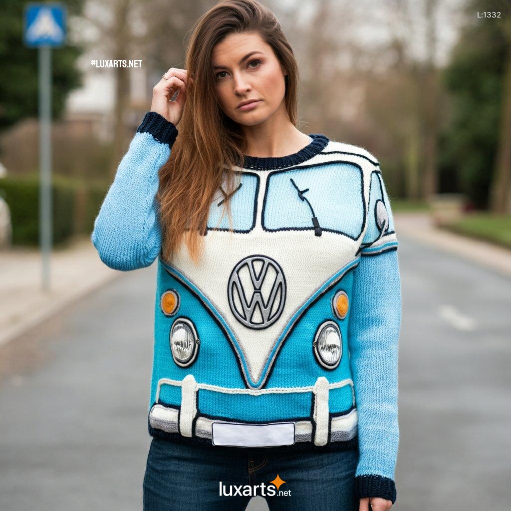 VW Bus Shaped Sweater: Soft, Warm & Whimsical VW Bus Knit vw bus shaped sweater 5