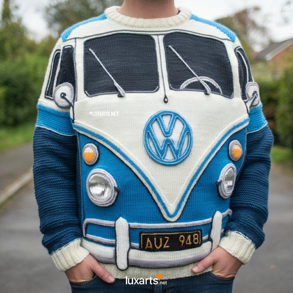 VW Bus Shaped Sweater: Soft, Warm & Whimsical VW Bus Knit vw bus shaped sweater 7