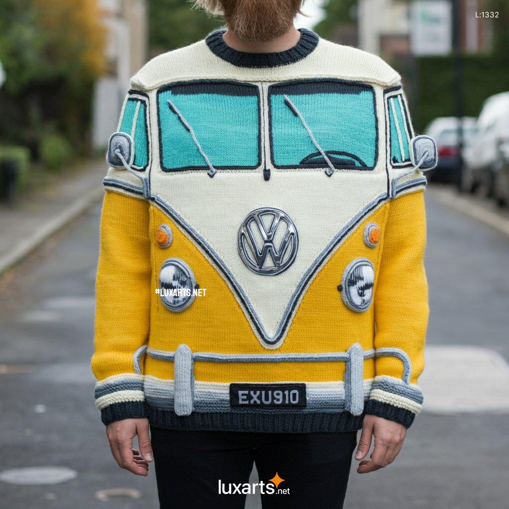 VW Bus Shaped Sweater: Soft, Warm & Whimsical VW Bus Knit vw bus shaped sweater 8