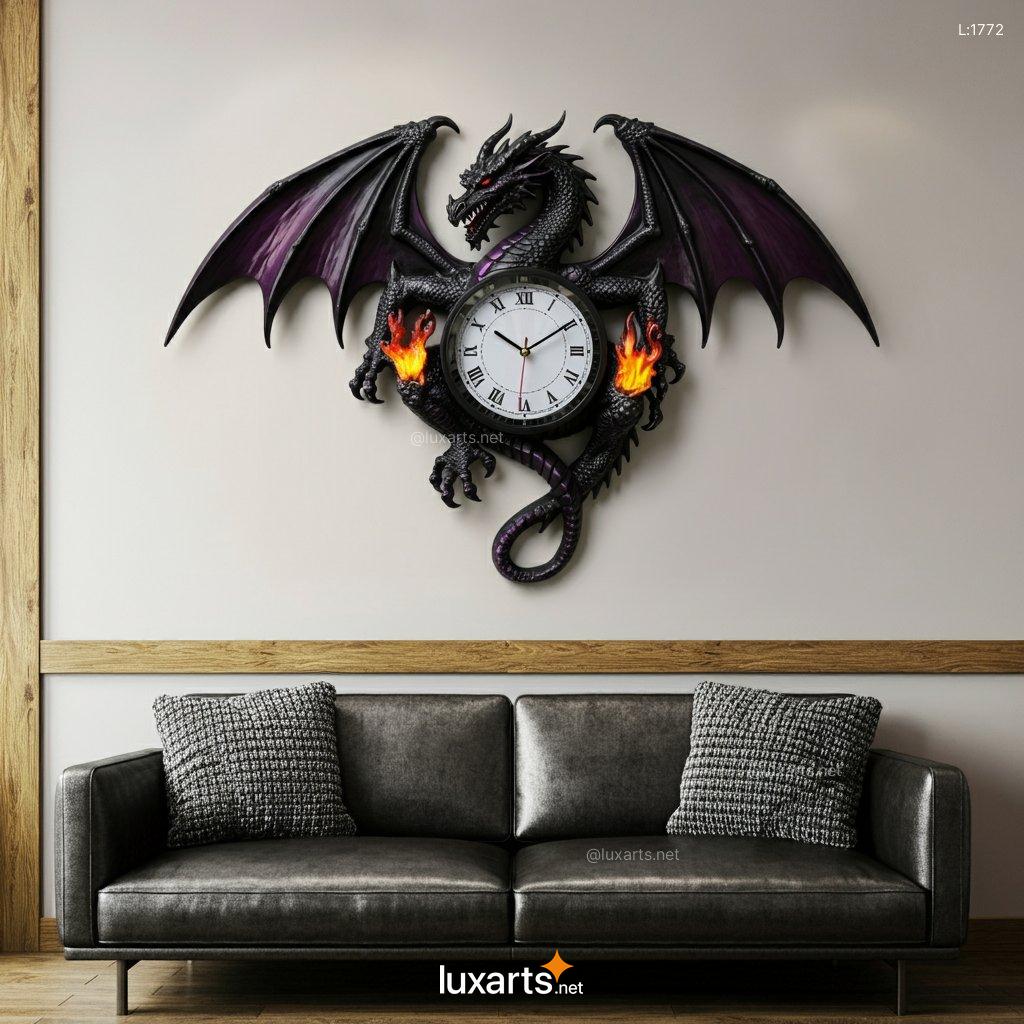 Dragon Wall Clock Creative, Unique & Handcrafted Wall Clocks LuxArts