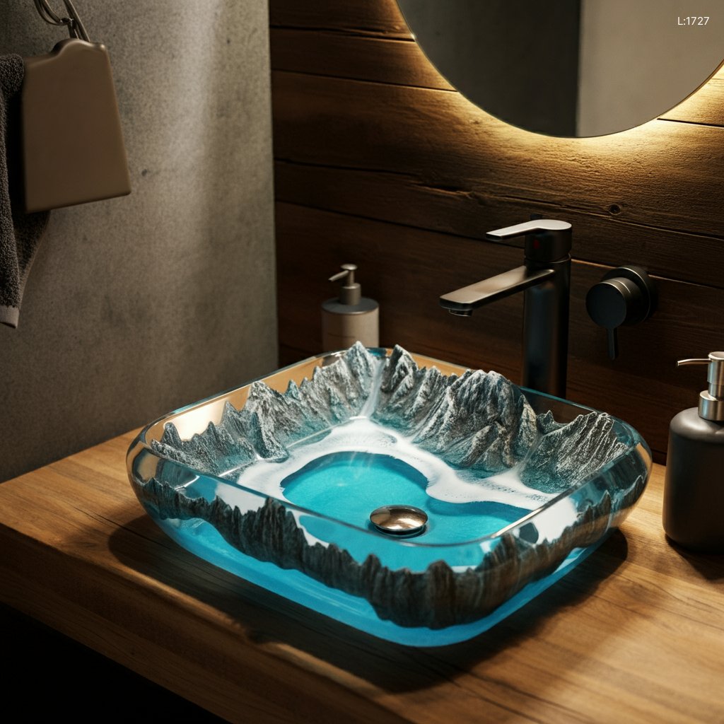 Epoxy Nature Sinks: Bring Nature Indoors with Our Stunning Designs epoxy nature sink 14