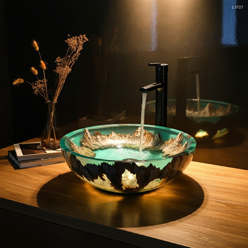 Epoxy Nature Sinks: Bring Nature Indoors with Our Stunning Designs epoxy nature sink 16