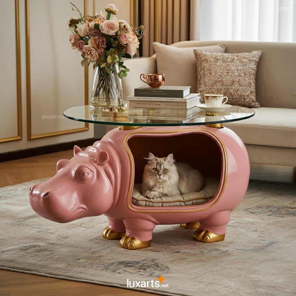 Hippo Coffee Table with Pet Den: Unique, Creative Design for Pet Lovers hippo coffee table with pet den 1