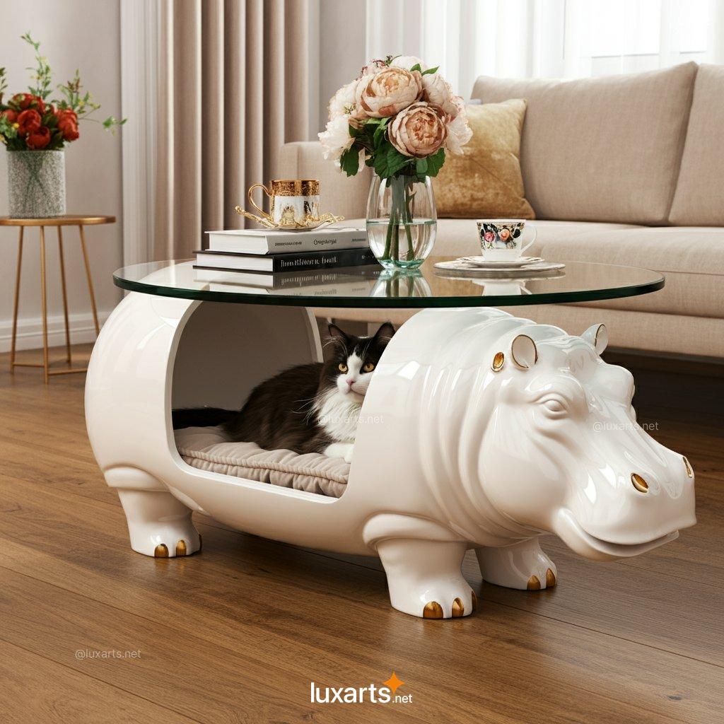 Hippo Coffee Table with Pet Den: Unique, Creative Design for Pet Lovers hippo coffee table with pet den 10