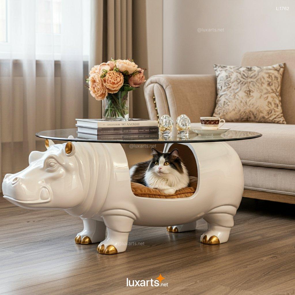 Hippo Coffee Table with Pet Den: Unique, Creative Design for Pet Lovers hippo coffee table with pet den 11