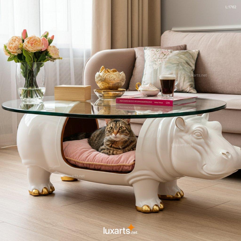 Hippo Coffee Table with Pet Den: Unique, Creative Design for Pet Lovers hippo coffee table with pet den 12