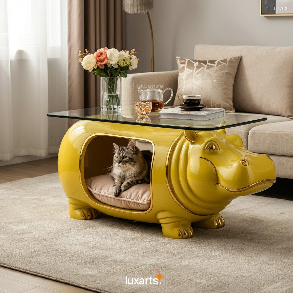 Hippo Coffee Table with Pet Den: Unique, Creative Design for Pet Lovers hippo coffee table with pet den 13