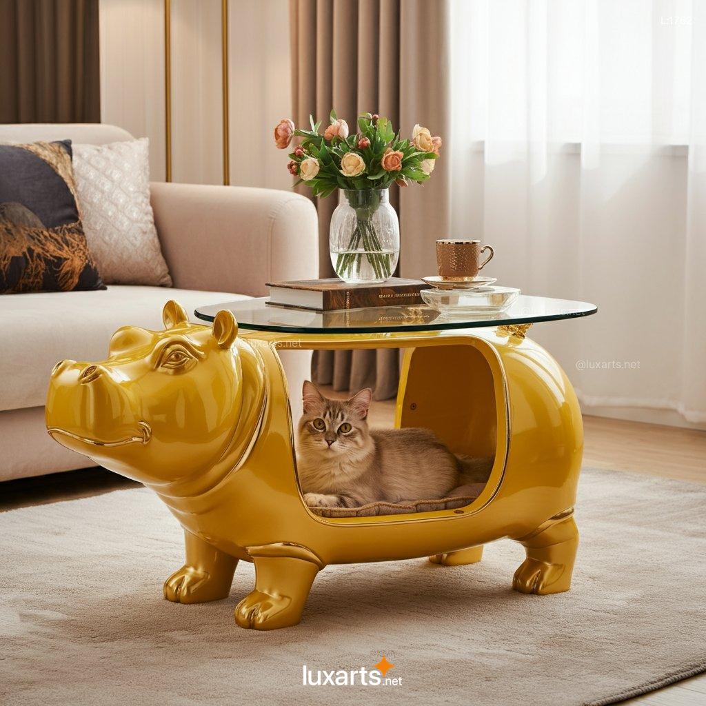 Hippo Coffee Table with Pet Den: Unique, Creative Design for Pet Lovers hippo coffee table with pet den 4