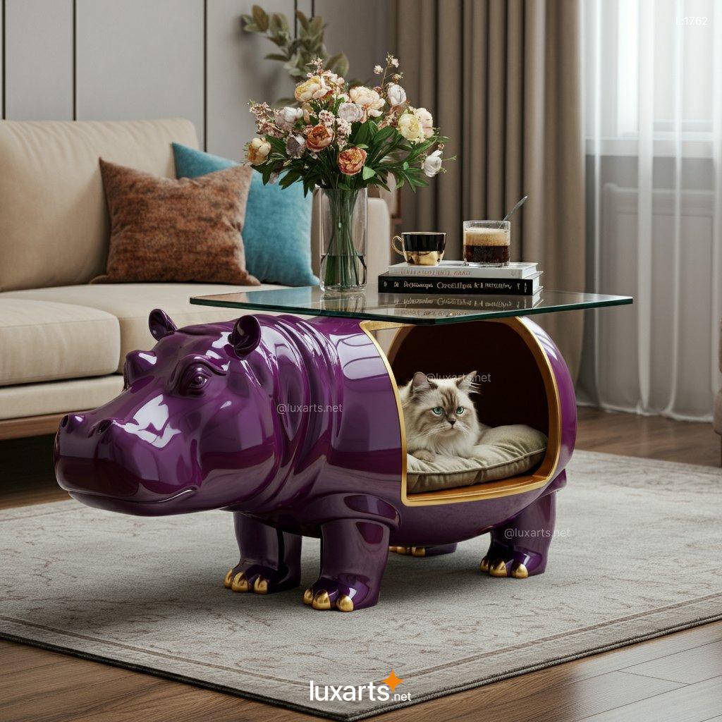 Hippo Coffee Table with Pet Den: Unique, Creative Design for Pet Lovers hippo coffee table with pet den 5