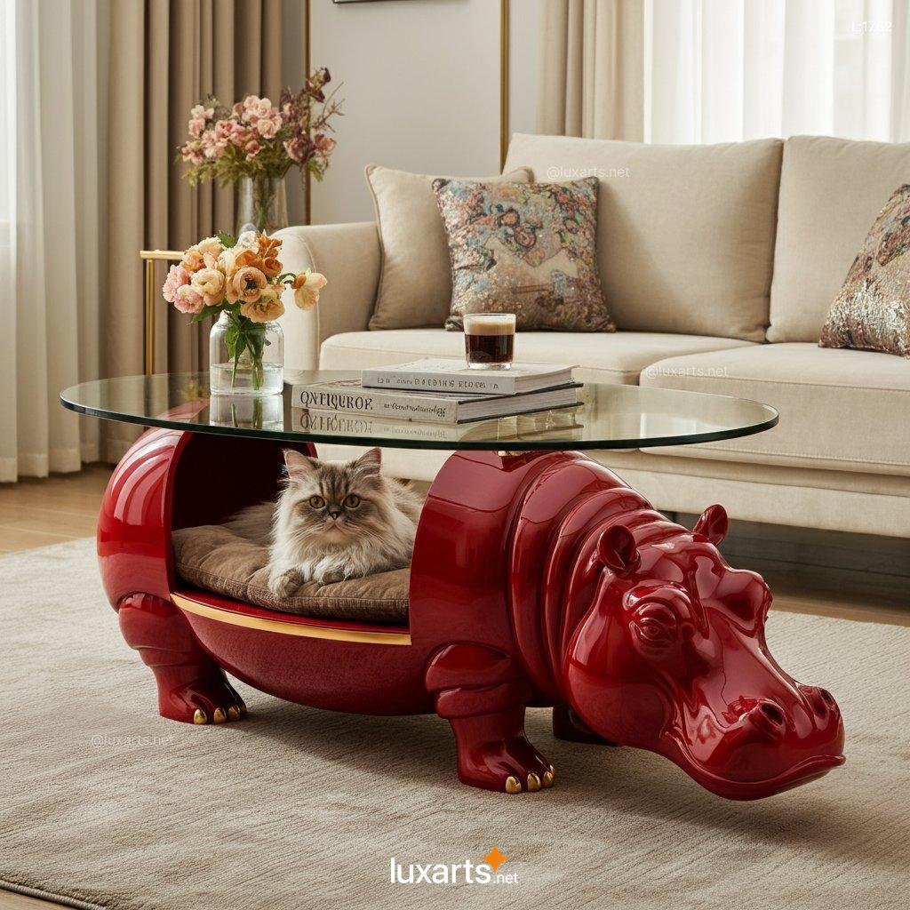 Hippo Coffee Table with Pet Den: Unique, Creative Design for Pet Lovers hippo coffee table with pet den 6