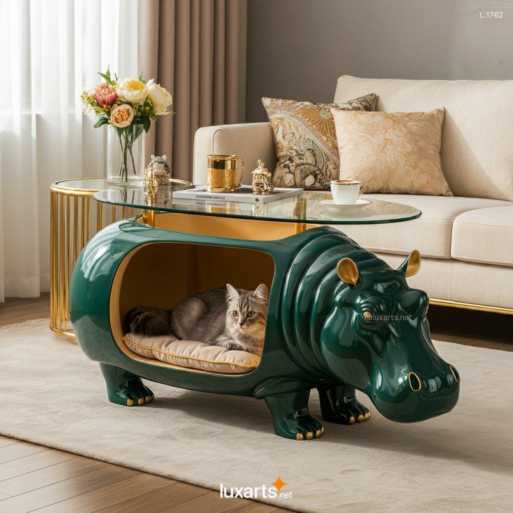 Hippo Coffee Table with Pet Den: Unique, Creative Design for Pet Lovers hippo coffee table with pet den 7