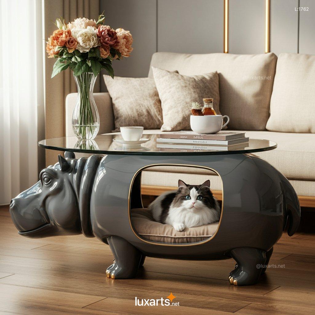 Hippo Coffee Table with Pet Den: Unique, Creative Design for Pet Lovers hippo coffee table with pet den 8