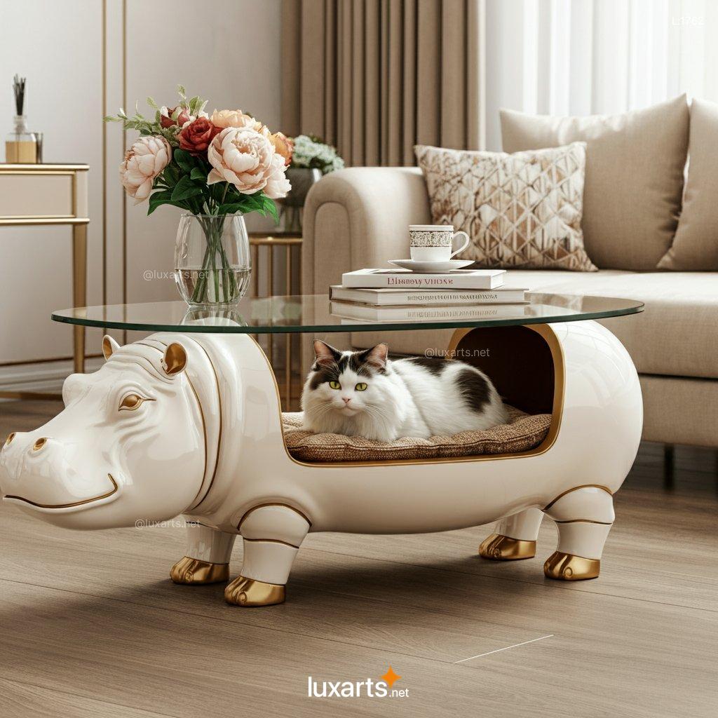 Hippo Coffee Table with Pet Den: Unique, Creative Design for Pet Lovers hippo coffee table with pet den 9