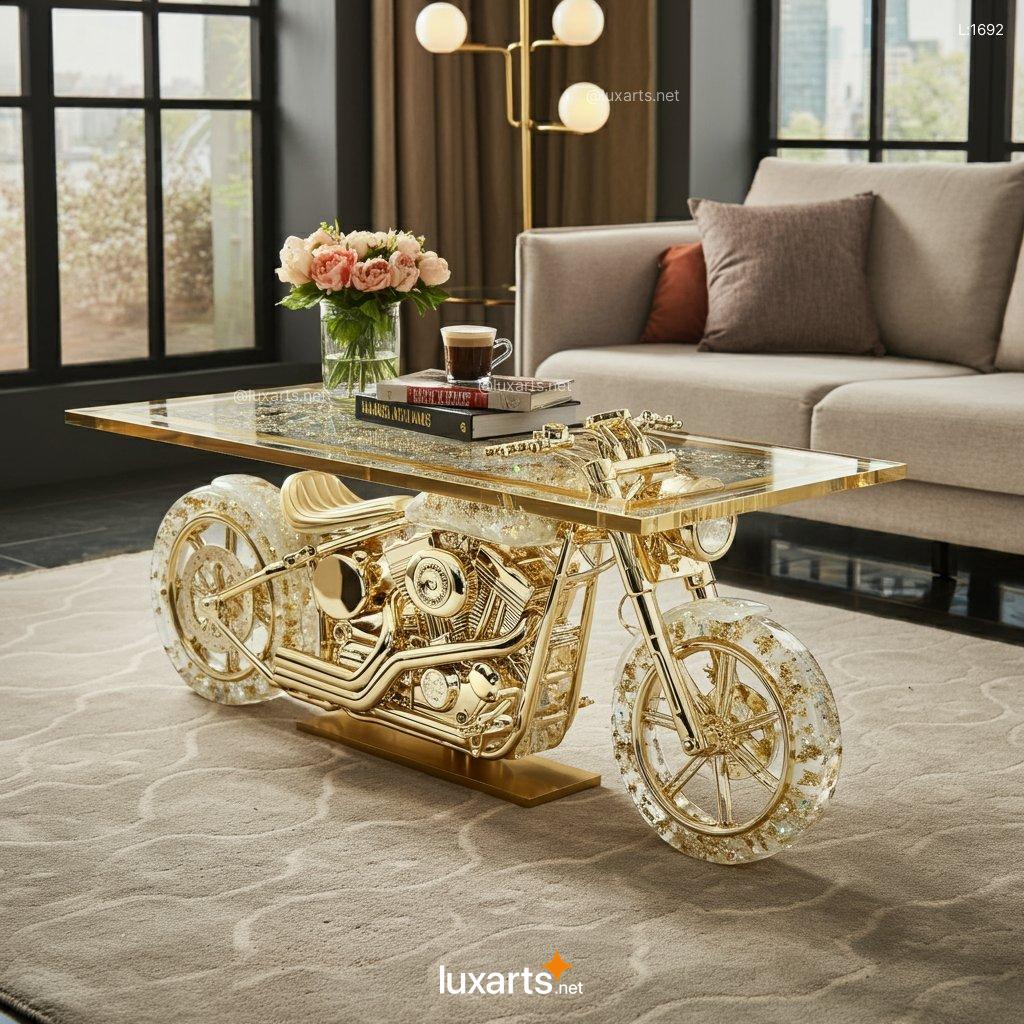 Motorcycle Coffee Table: Unique, Creative Designs for Your Home motocycle epoxy coffee table 4