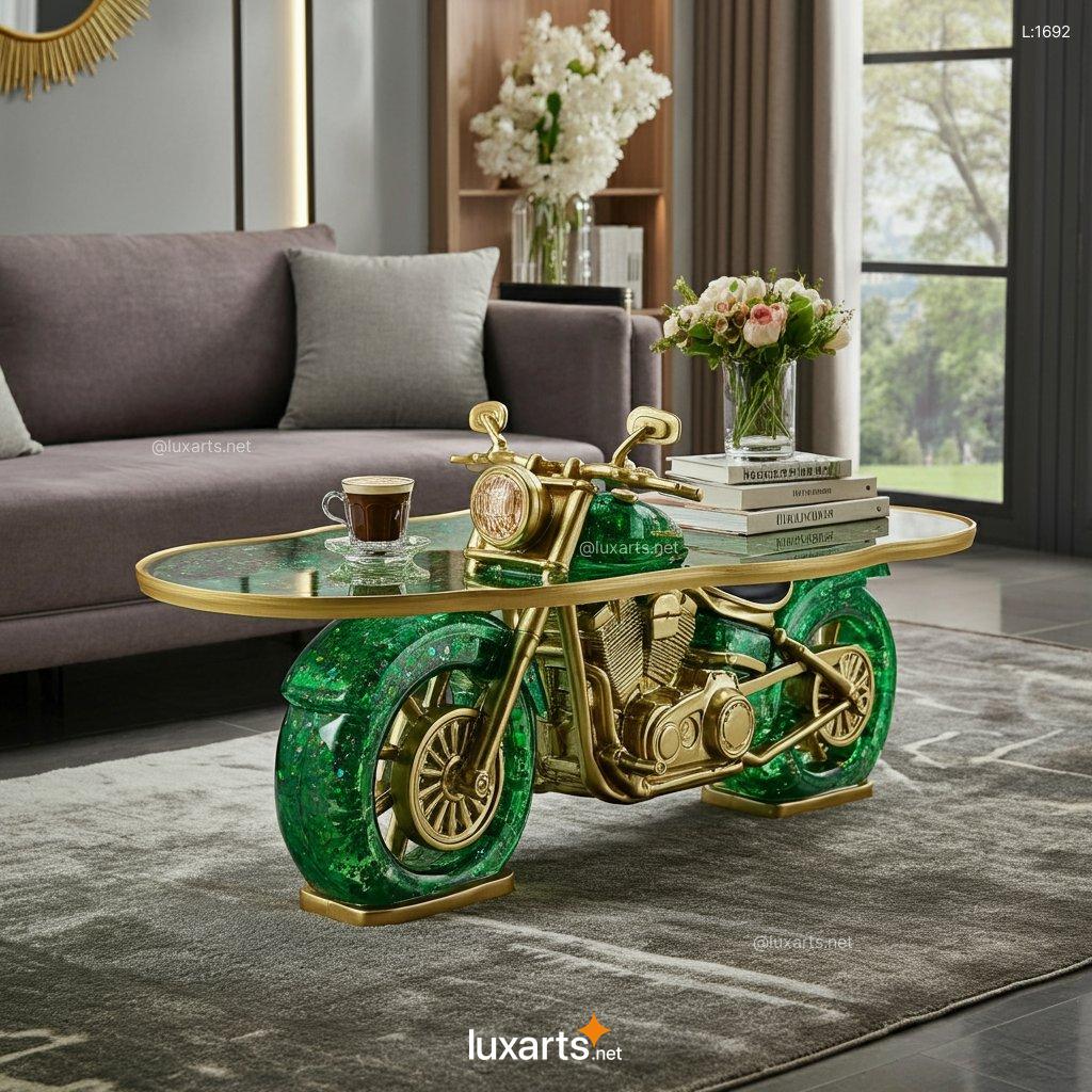 Motorcycle Coffee Table: Unique, Creative Designs for Your Home motocycle epoxy coffee table 6