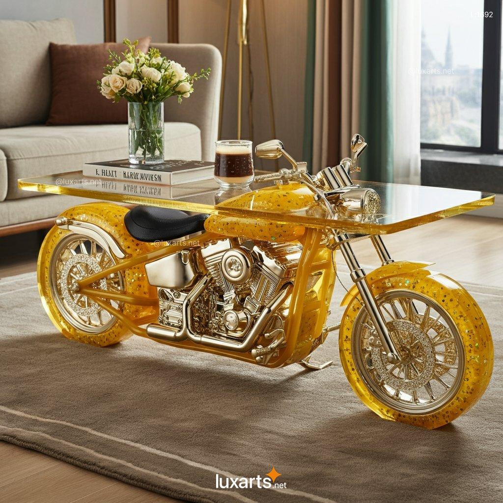 Motorcycle Coffee Table: Unique, Creative Designs for Your Home motocycle epoxy coffee table 7