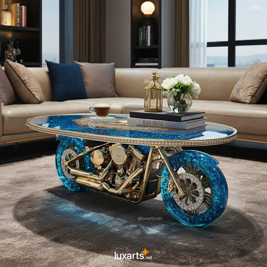 Motorcycle Coffee Table: Unique, Creative Designs for Your Home motocycle epoxy coffee table 8