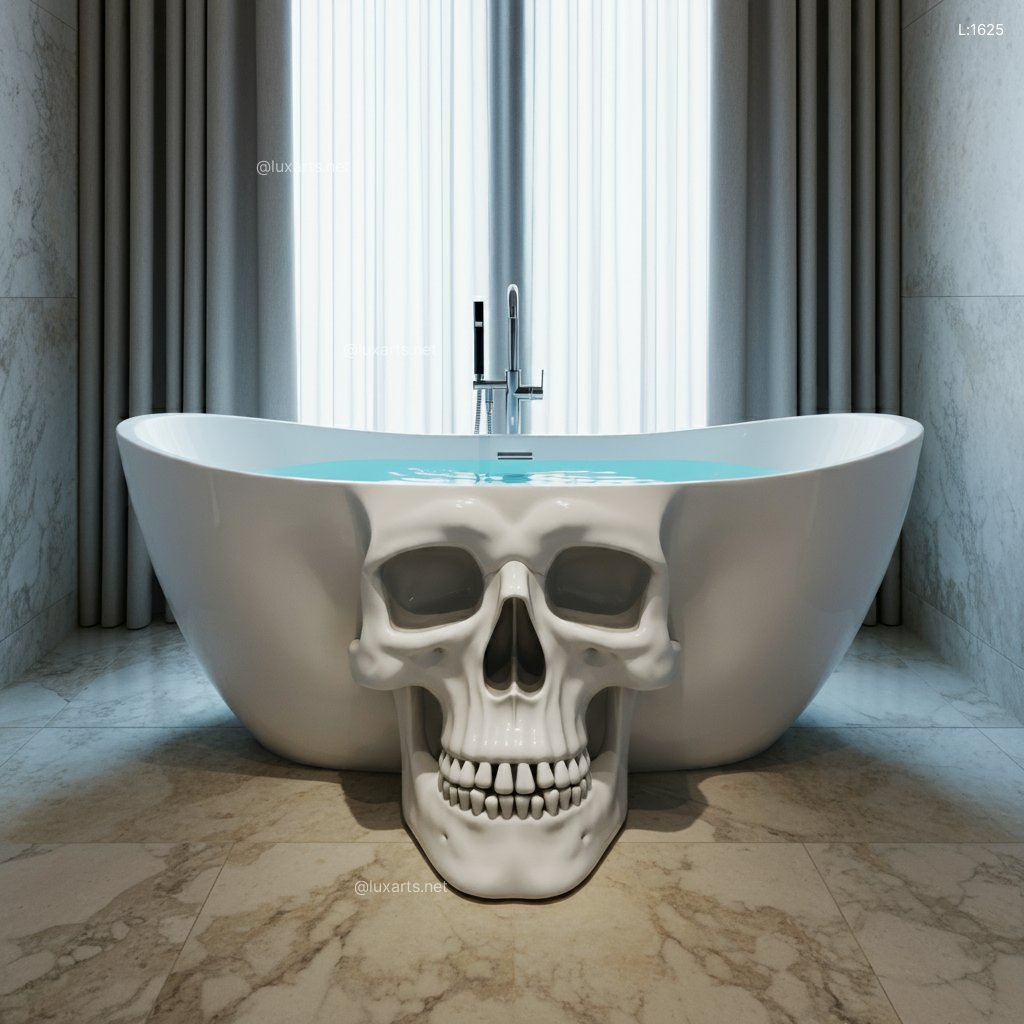 Indulge in Luxury: Skull Shaped Bathtub for Ultimate Relaxation skull bathtub 2