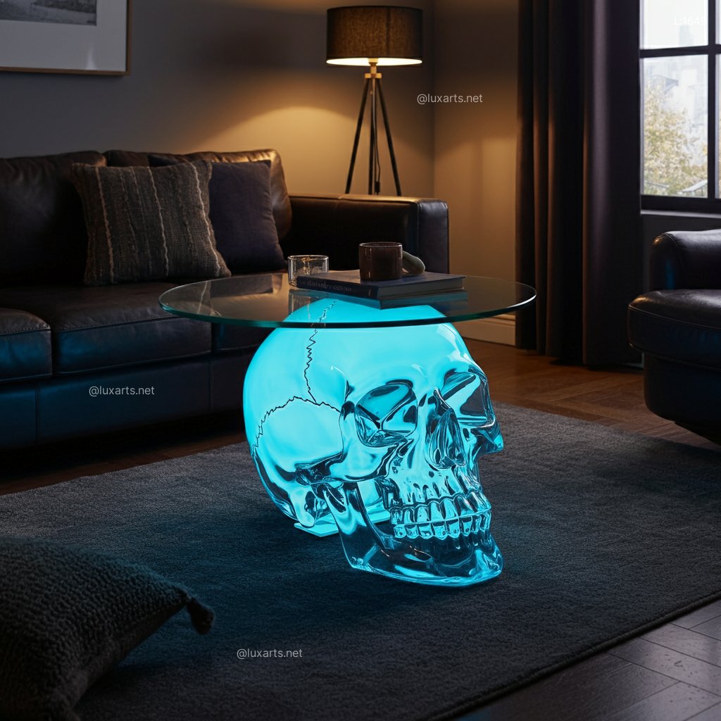 Skull Coffee Table: Edgy and Eye-Catching Living Room Accent skull coffee table 1