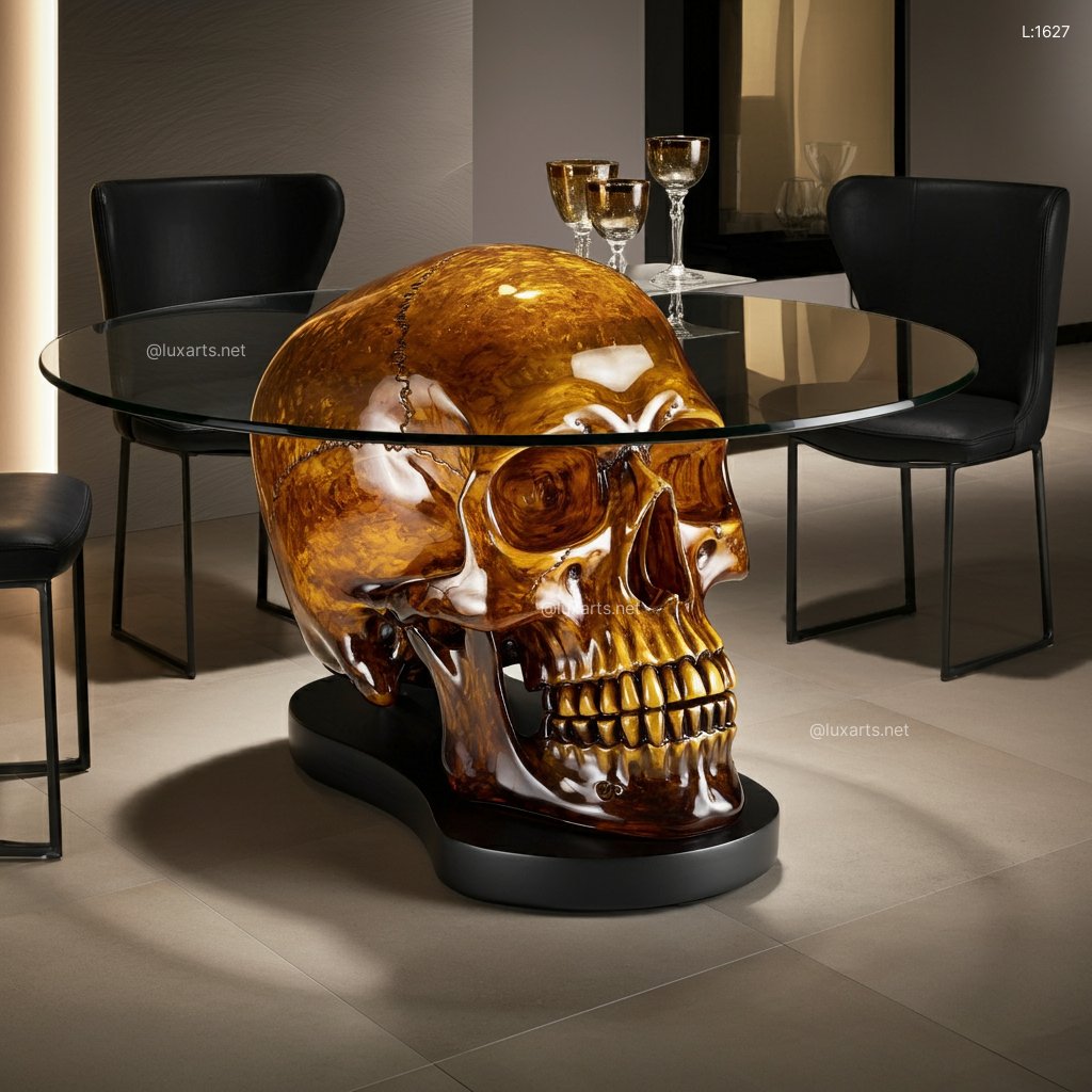 Skull Dining Table: Unique, Artistic & Eye-Catching Designs skull dining table 2