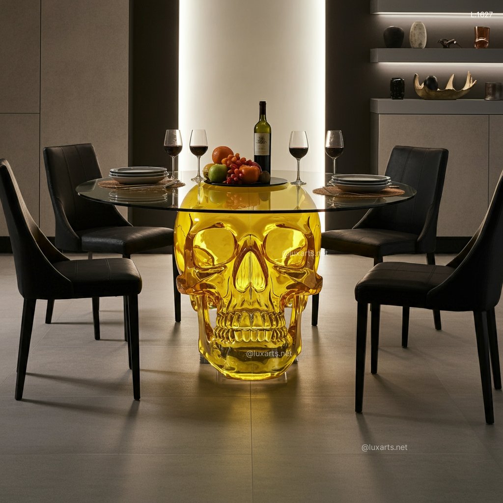 Skull Dining Table: Unique, Artistic & Eye-Catching Designs skull dining table 7