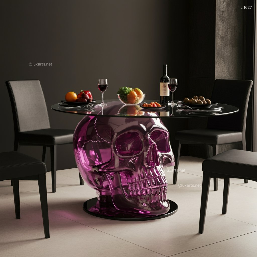 Skull Dining Table: Unique, Artistic & Eye-Catching Designs skull dining table 8