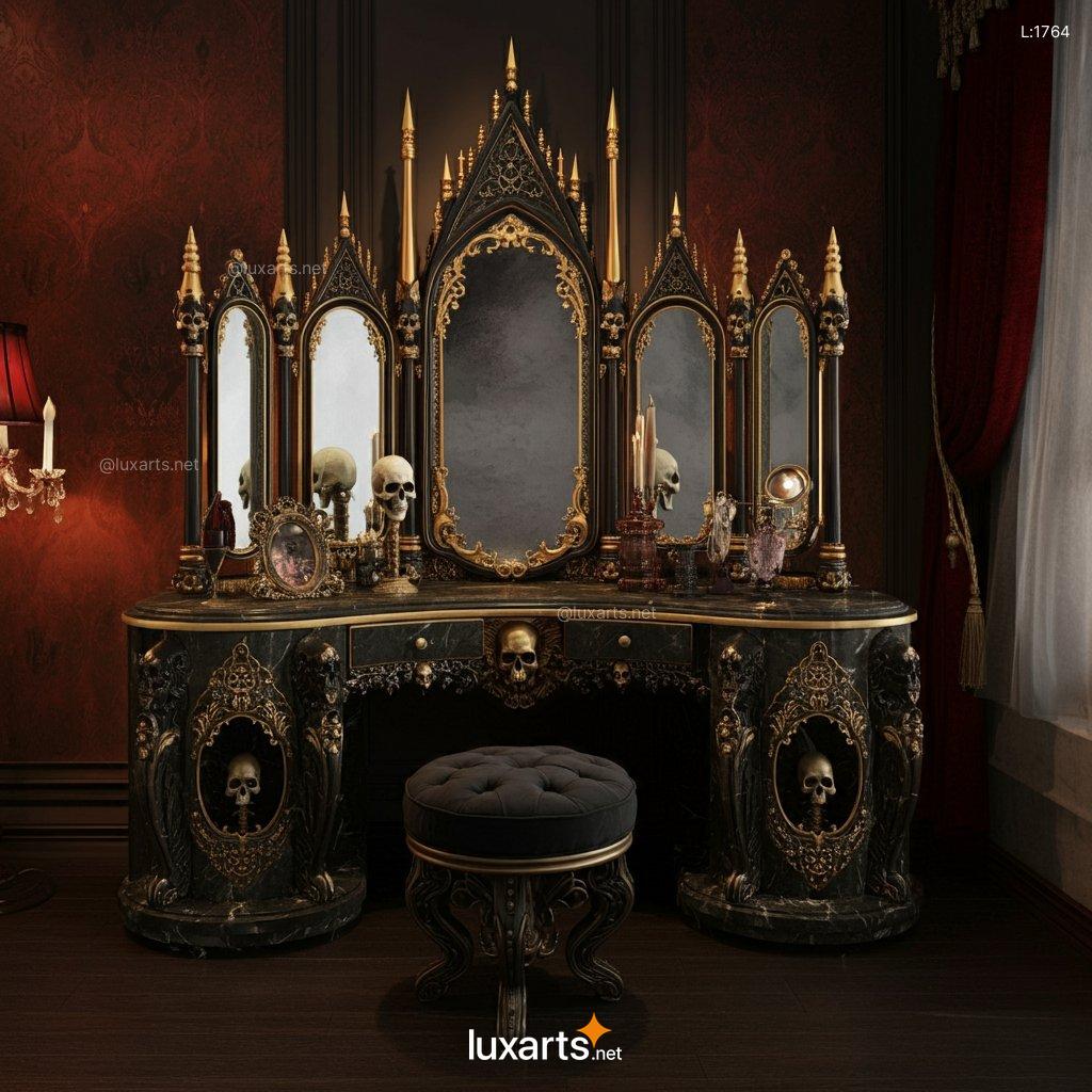 Creative Skull Makeup Vanity: Gothic & Dark Aesthetic Vanity Mirror skull makeup vanity 10