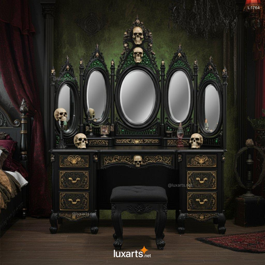 Creative Skull Makeup Vanity: Gothic & Dark Aesthetic Vanity Mirror skull makeup vanity 2