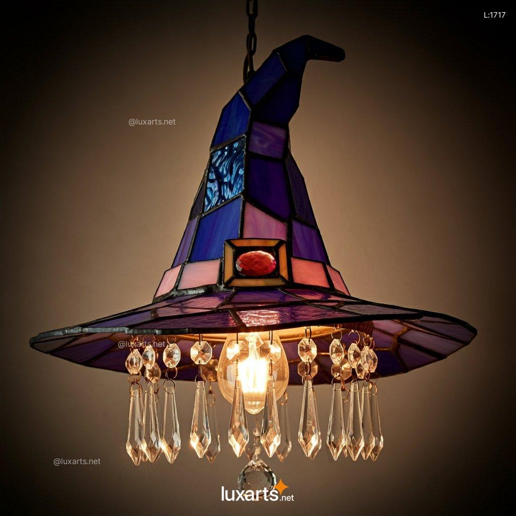 Stained Glass Witch Hat Chandelier: Unique & Creative Handmade Lighting stained glass witch hat chandelier 6