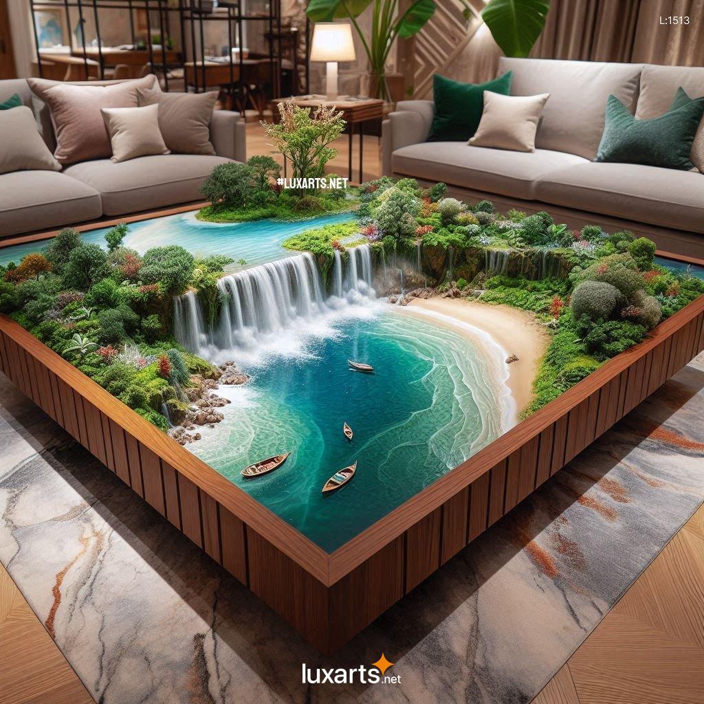 Tropical Island Waterfall Coffee Tables: Relax and Rejuvenate with Nature-Inspired Design tropical island waterfall coffee tables 11