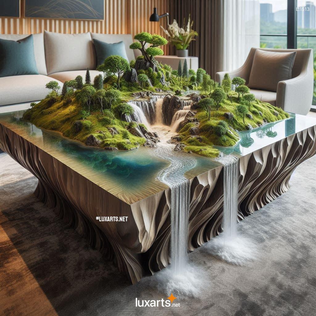 Tropical Island Waterfall Coffee Tables: Relax and Rejuvenate with Nature-Inspired Design tropical island waterfall coffee tables 12