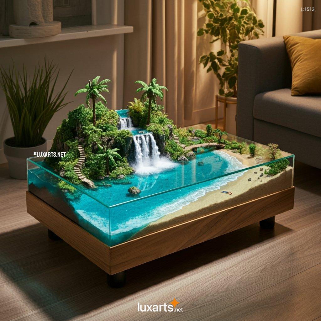 Tropical Island Waterfall Coffee Tables: Relax and Rejuvenate with Nature-Inspired Design tropical island waterfall coffee tables 13