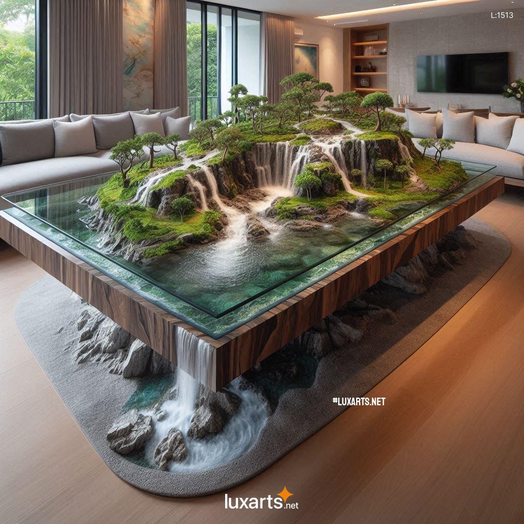 Tropical Island Waterfall Coffee Tables: Relax and Rejuvenate with Nature-Inspired Design tropical island waterfall coffee tables 4