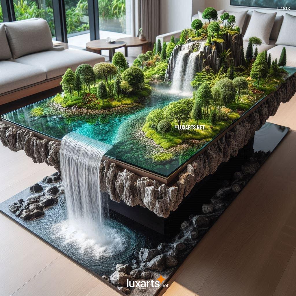 Tropical Island Waterfall Coffee Tables: Relax and Rejuvenate with Nature-Inspired Design tropical island waterfall coffee tables 5