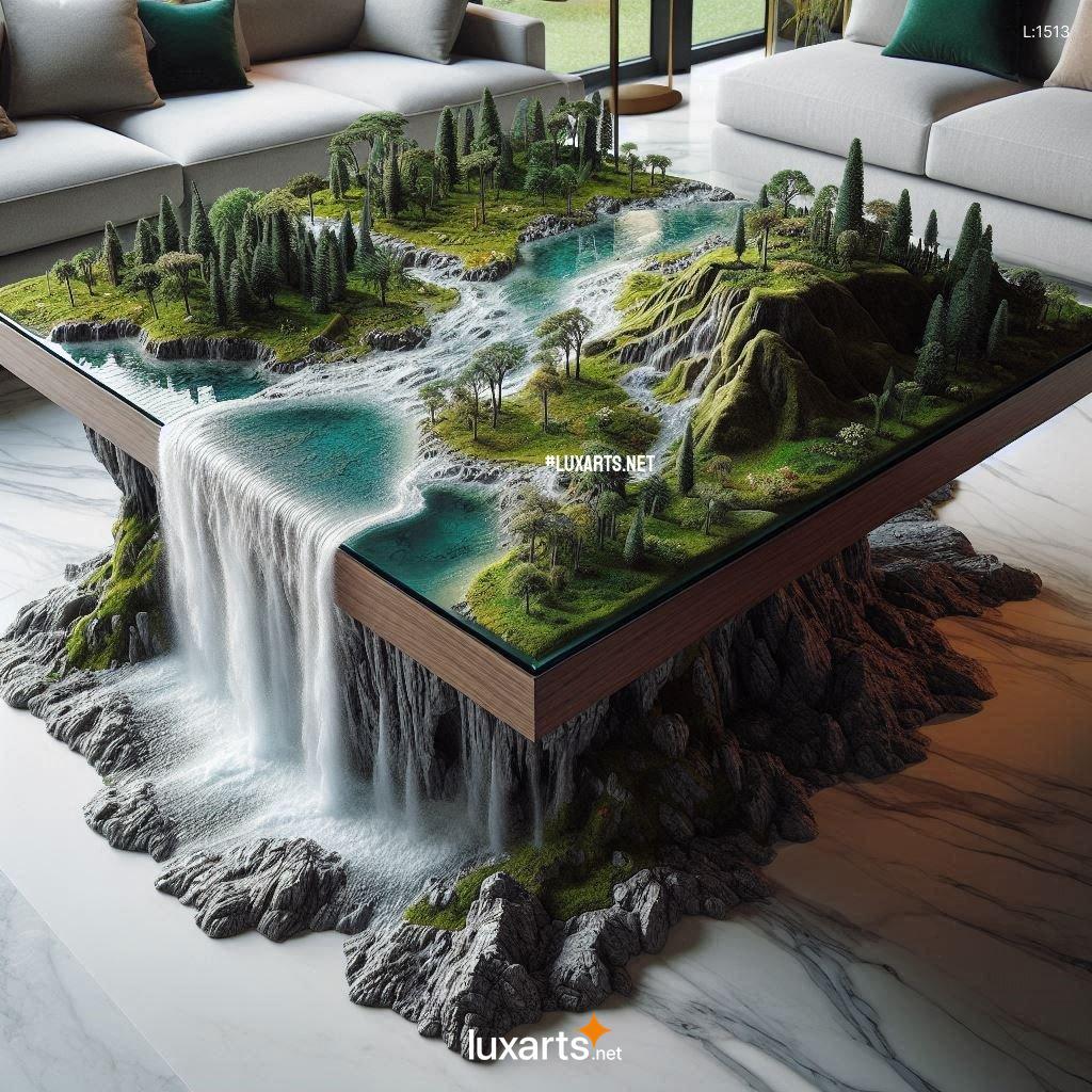 Tropical Island Waterfall Coffee Tables: Relax and Rejuvenate with Nature-Inspired Design tropical island waterfall coffee tables 6