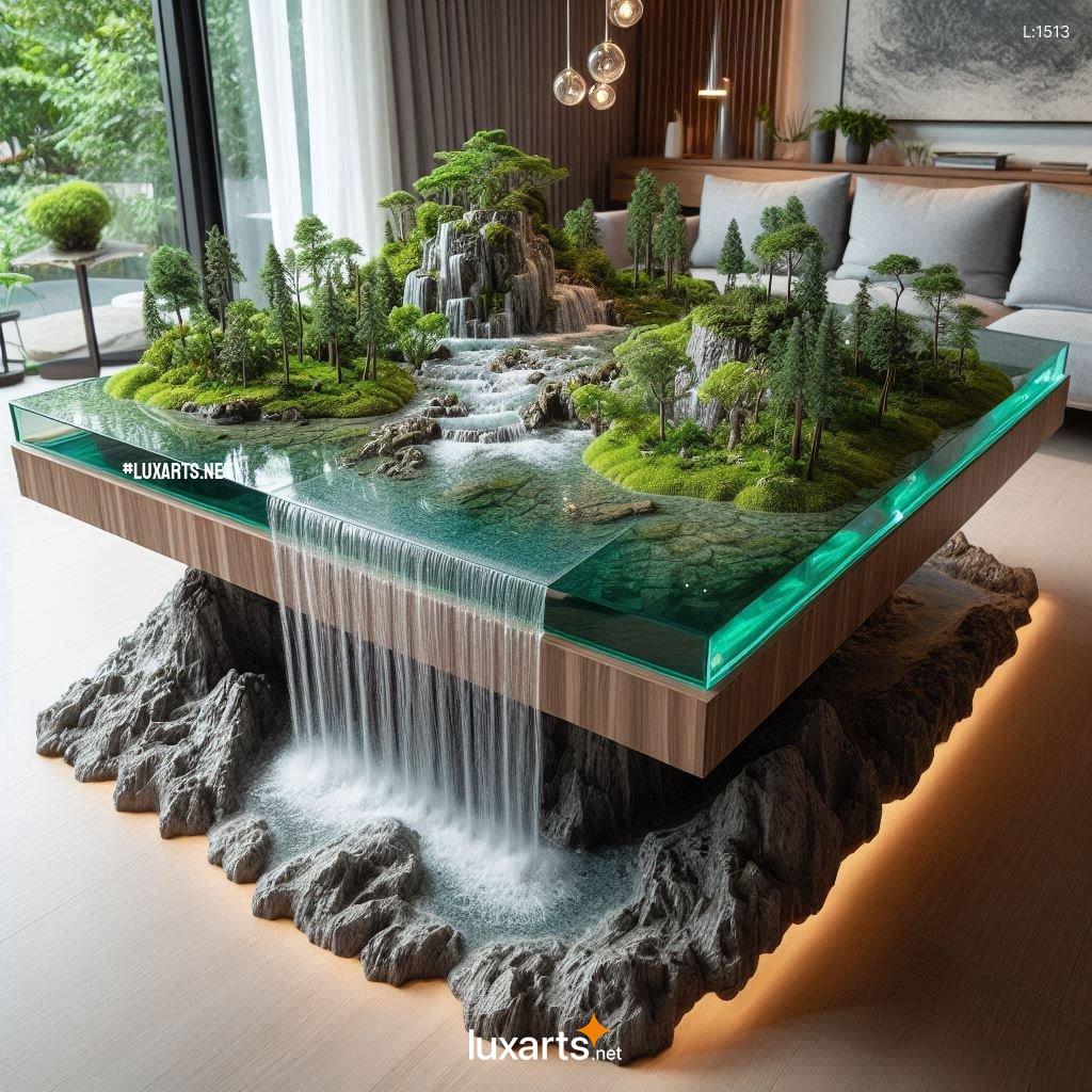 Tropical Island Waterfall Coffee Tables: Relax and Rejuvenate with Nature-Inspired Design tropical island waterfall coffee tables 7